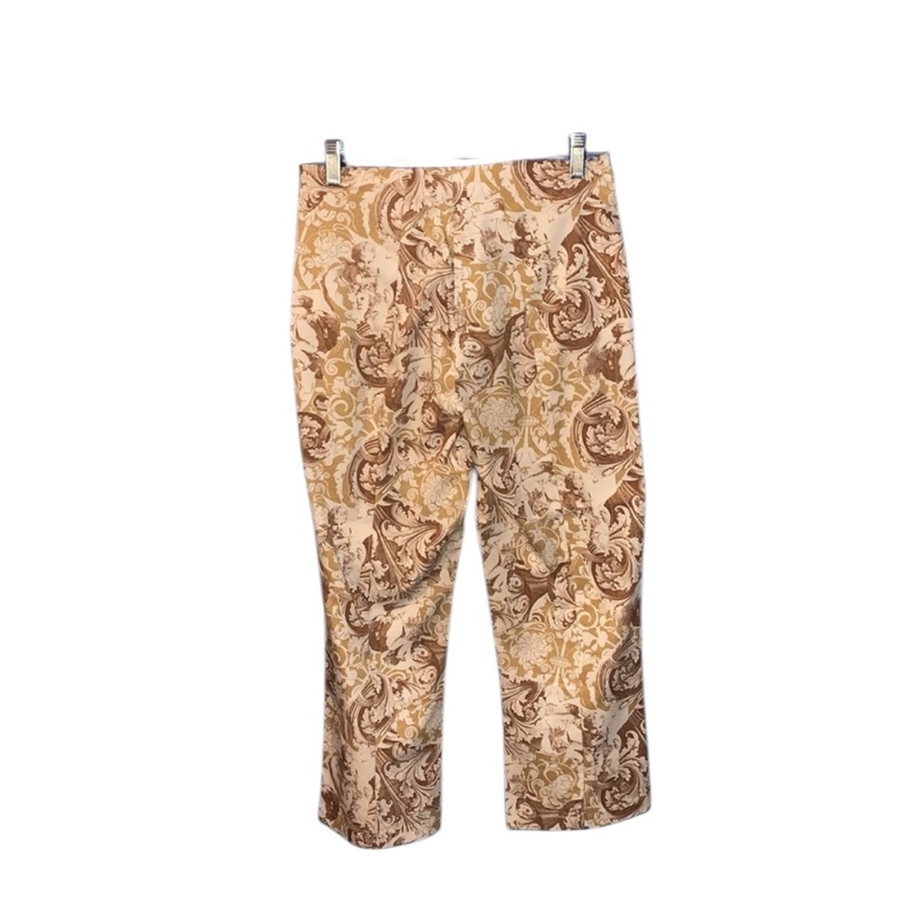 Signe Paris Gold, Cream & Tan Capris Pants Size 4 Inseam 22”Really Pretty